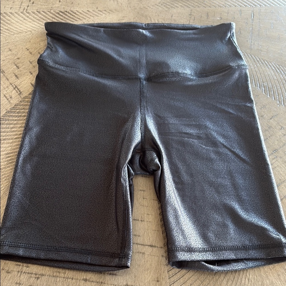 Black High-Rise Bike Shorts with Stretchy Fit